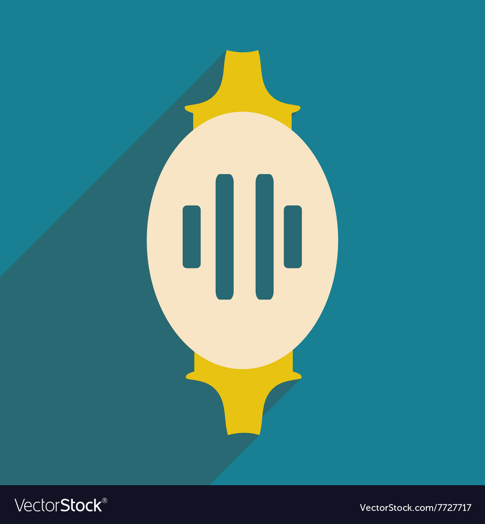 Flat with shadow icon and mobile application