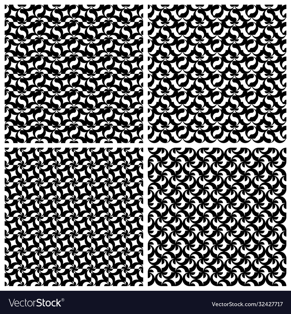 Geometric forms with distortion effect set vector image Geometric forms with distortion effect set