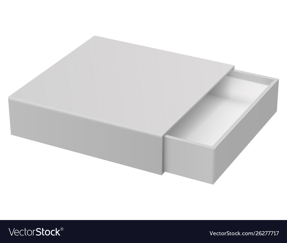 Gray Open Slider Box Mockup