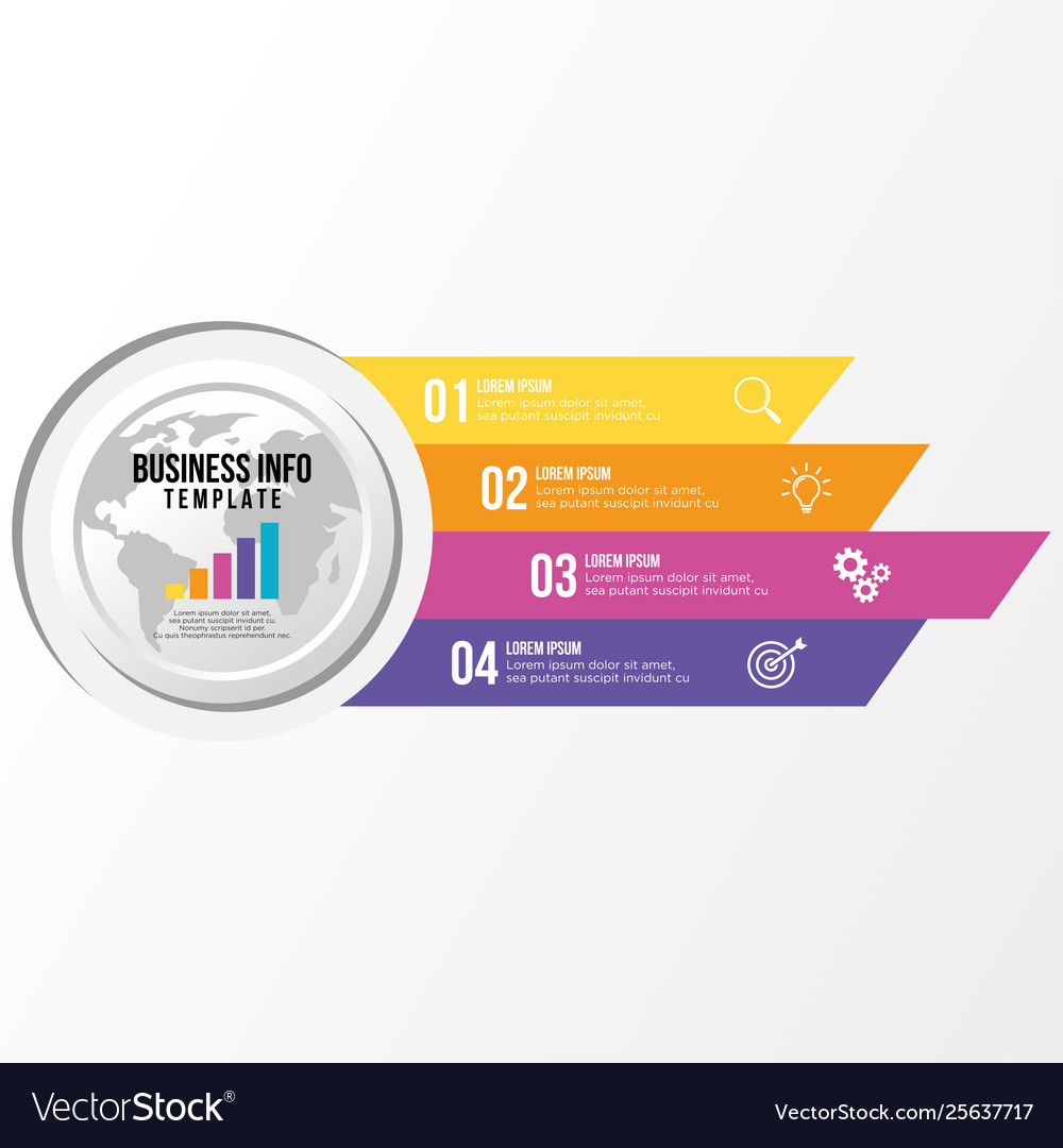 Infographic design template with options steps