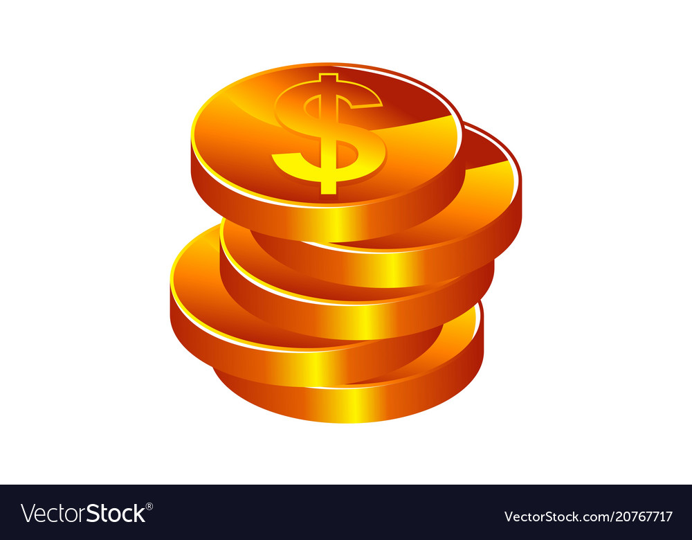 Money stack logo design template