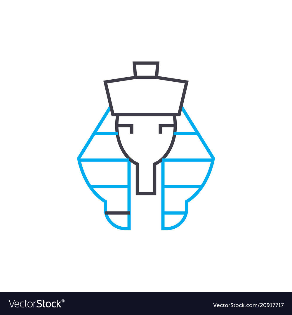 Pharaoh linear icon concept line
