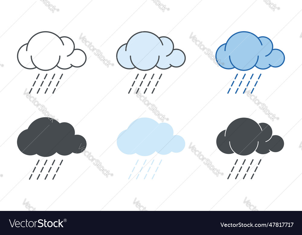 Rain cloud icon symbol template for graphic