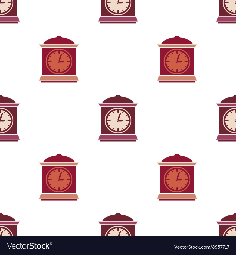 Seamless pattern with clock