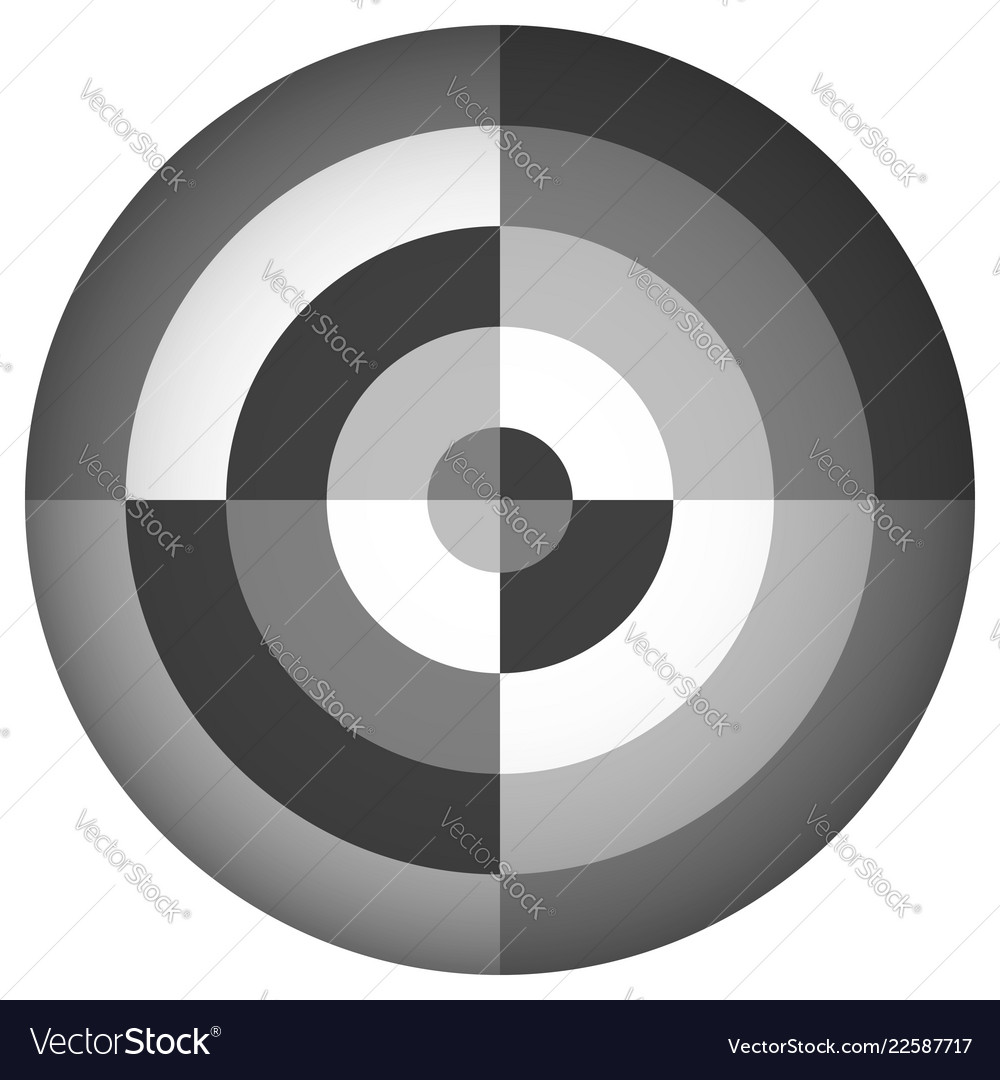 Segmented concentric circle element isolated vector image Segmented concentric circle element isolated