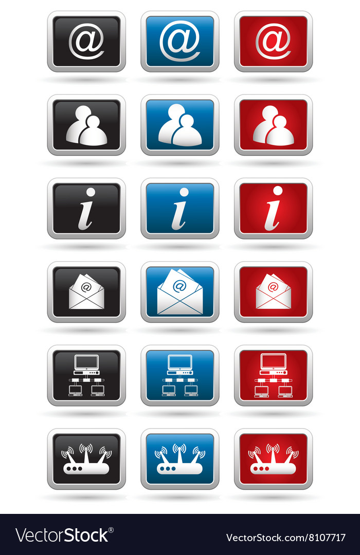 Set of 18 computer icons