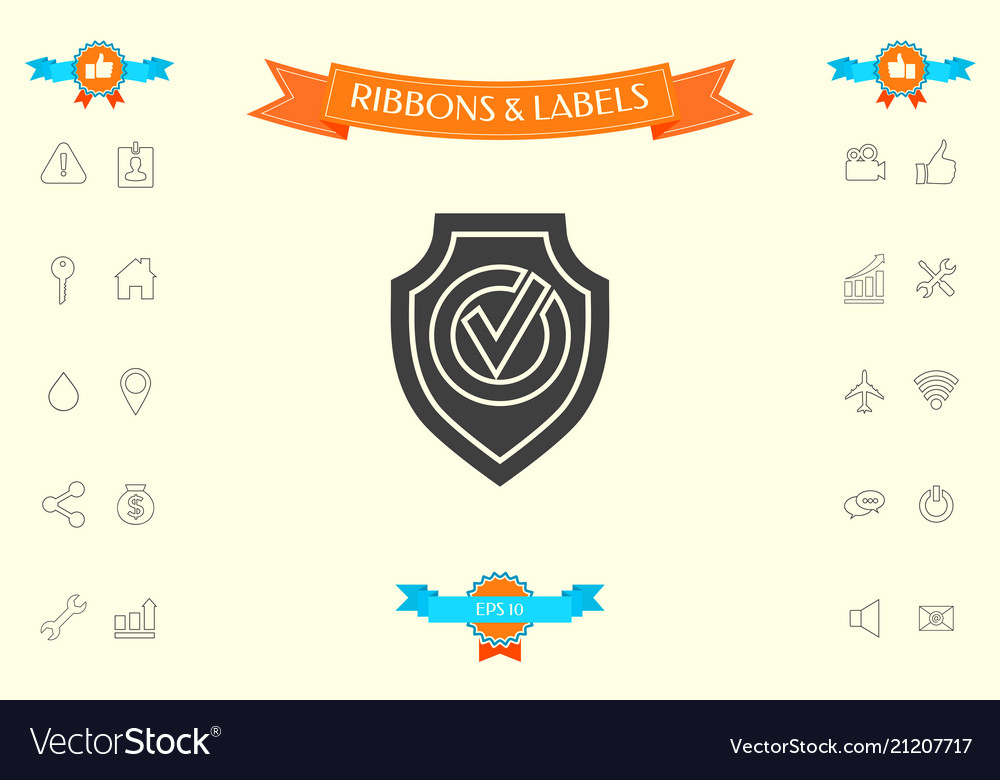 Shield with check mark icon