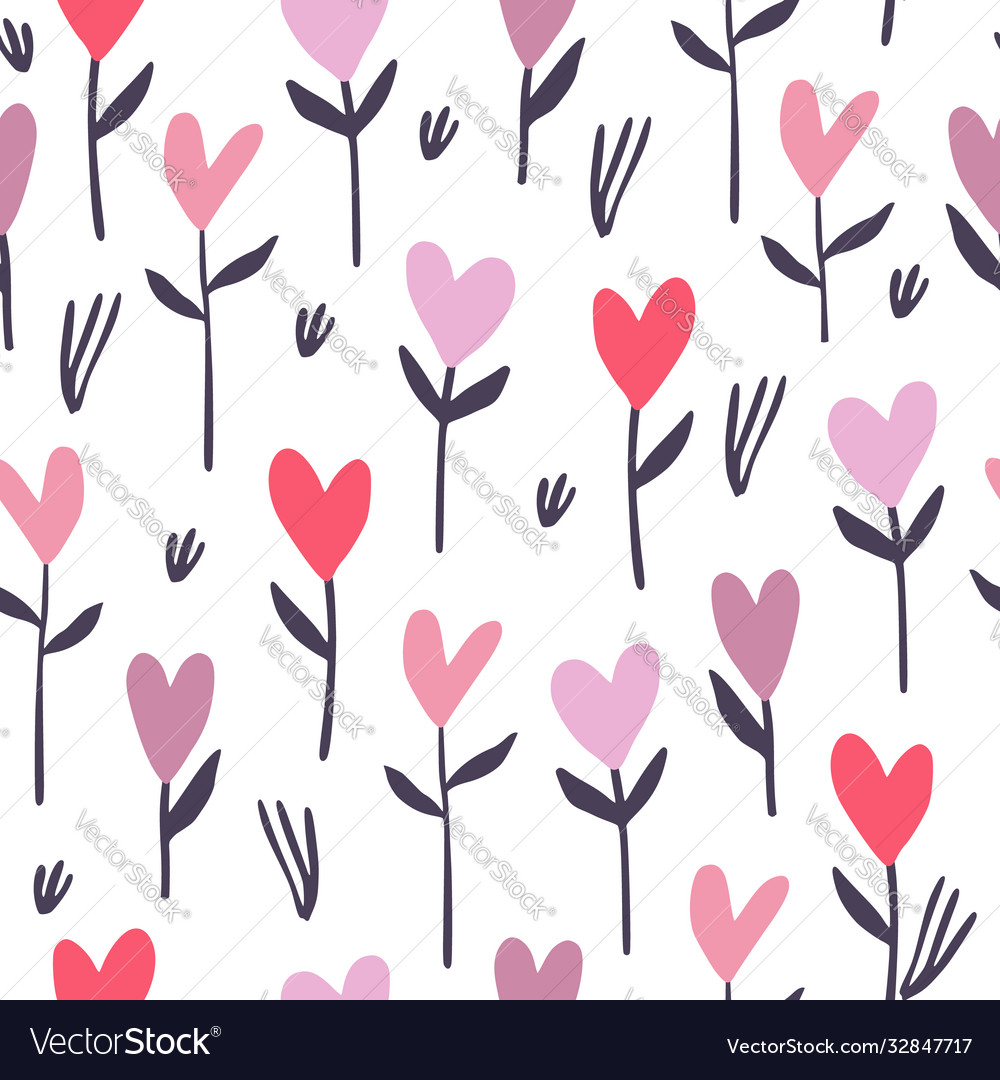 Simple isolated seamless pattern with pink vector image Simple isolated seamless pattern with pink