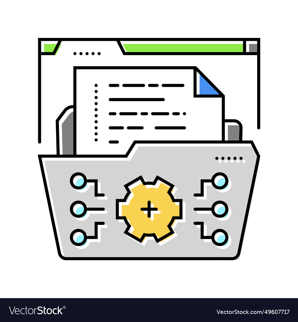 System documentation analyst color icon vector image System documentation analyst color icon