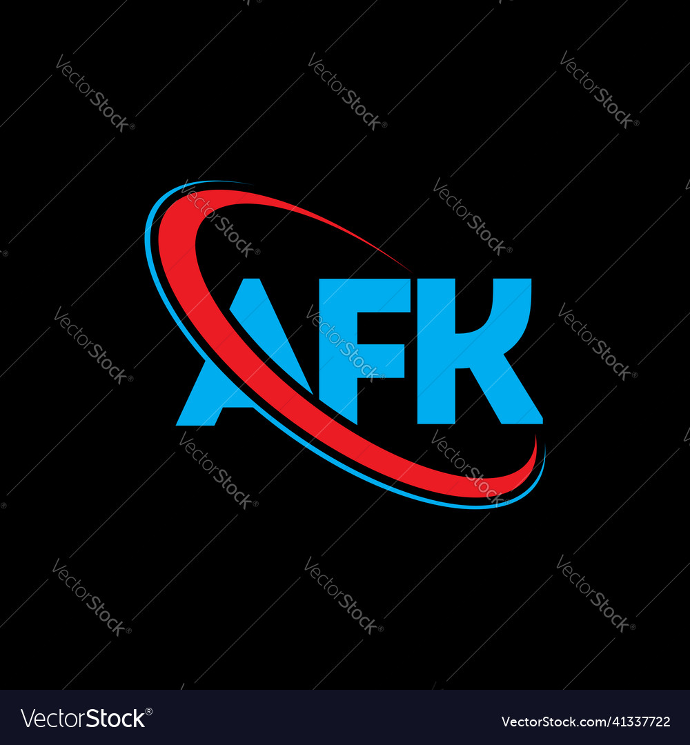 Afk logo letter design Royalty Free Vector Image