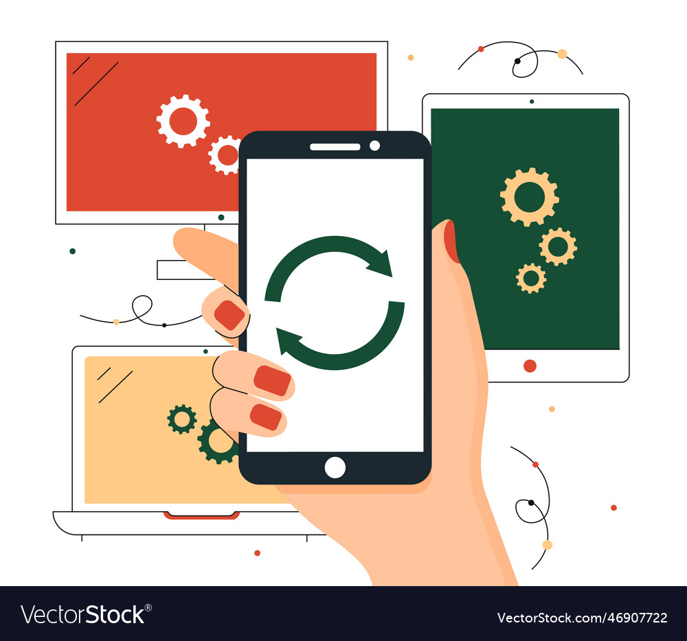 All device synchronization vector image All device synchronization