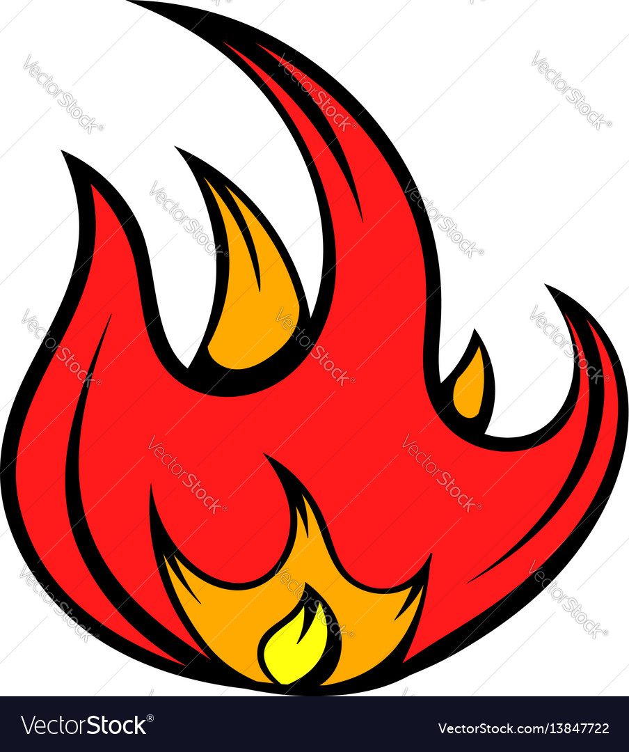 Fire icon icon cartoon Royalty Free Vector Image