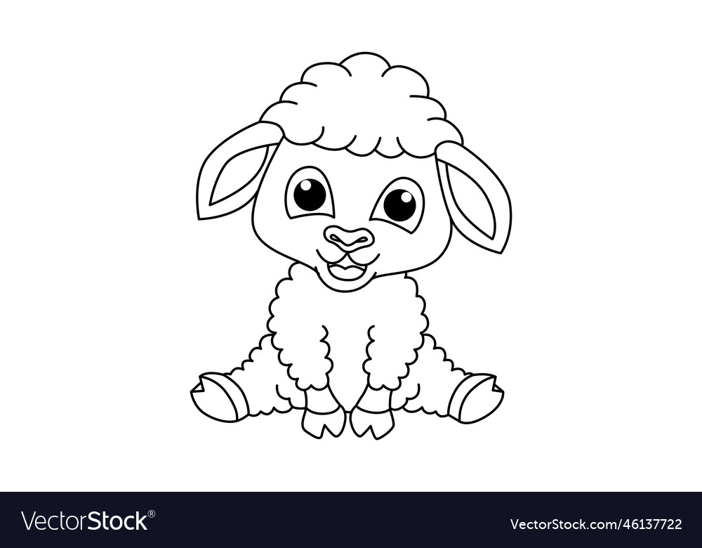 Funny sheep cartoon characters Royalty Free Vector Image