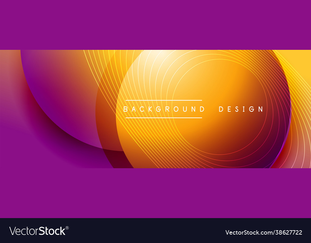 Gradient circles with shadows techno vector image Gradient circles with shadows techno