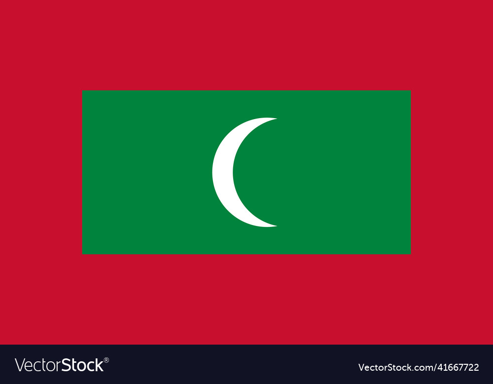 Maldives official flag of country Royalty Free Vector Image