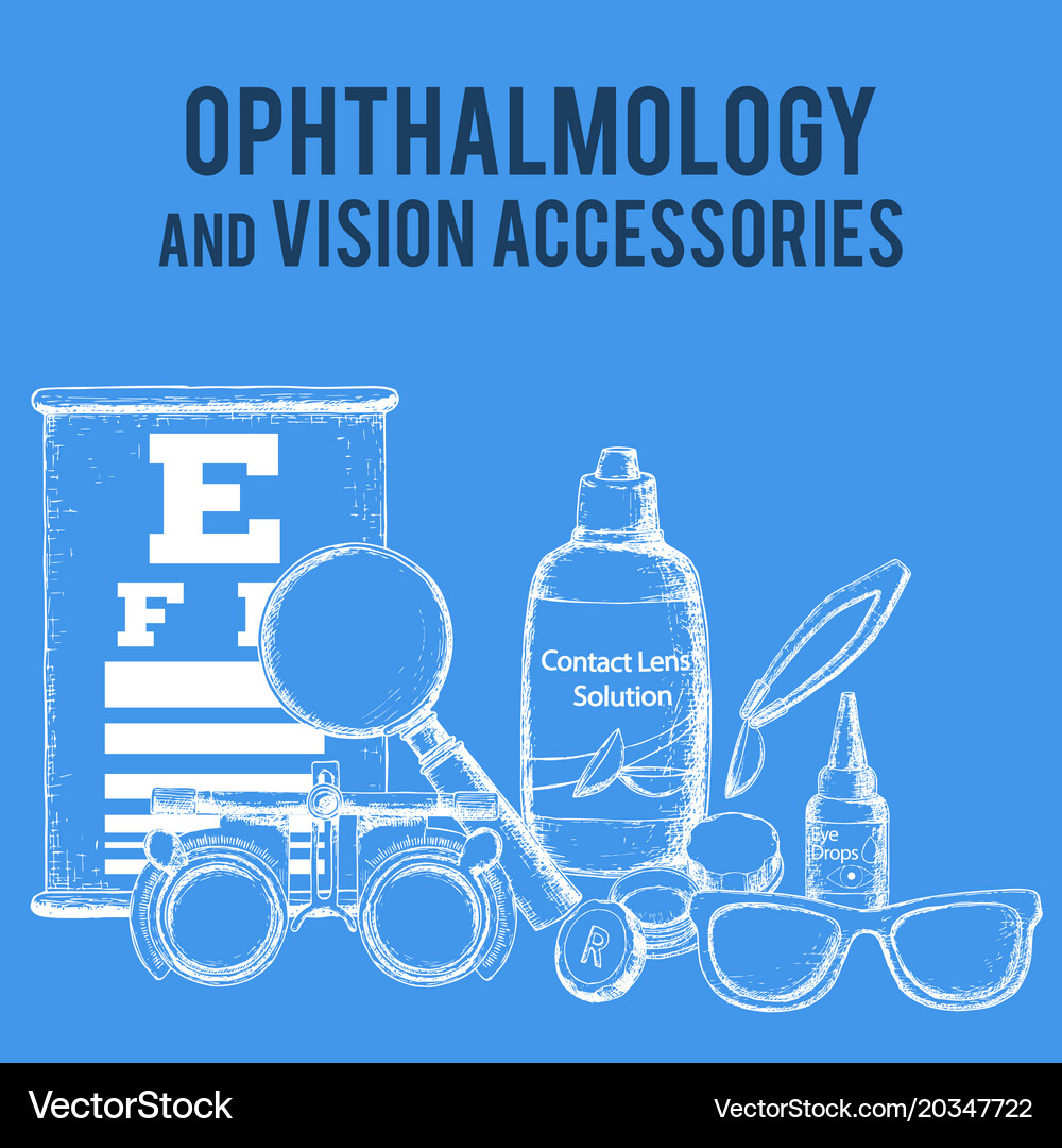 Optics and visual acuity Royalty Free Vector Image