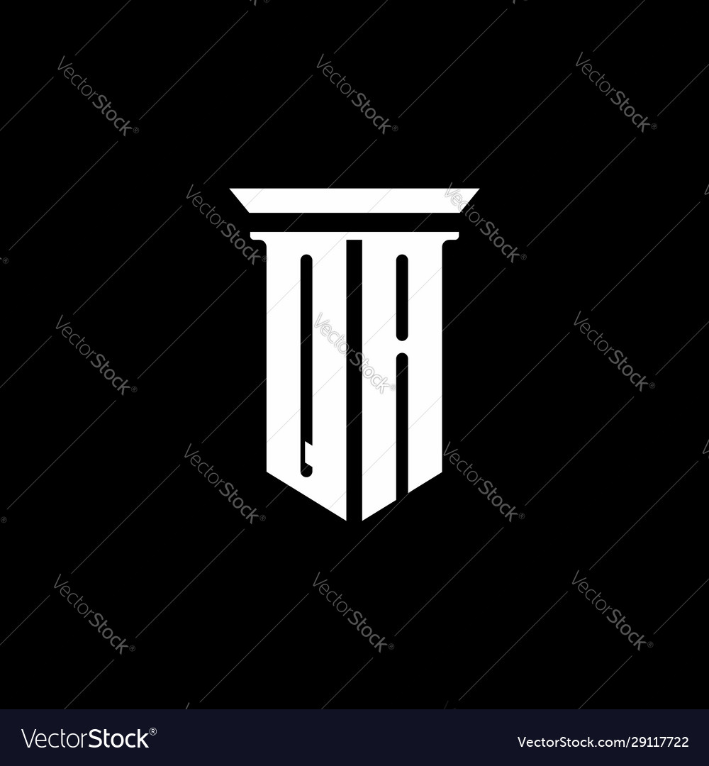 Qa monogram logo with emblem style isolated Vector Image Qa monogram logo with emblem style isolated