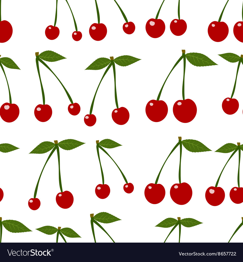 Seamless background with cherry