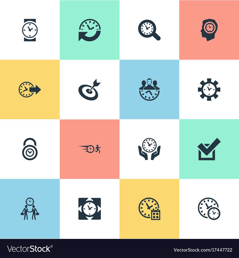 Set of simple management icons