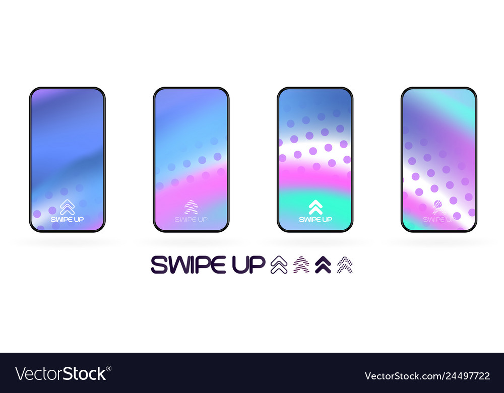 Swipe up template with abstract backdrop vector image Swipe up template with abstract backdrop