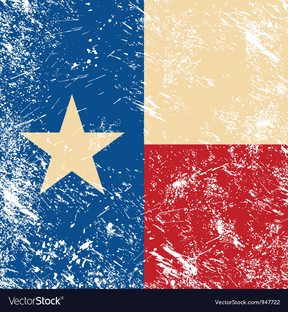 Texas retro flag Royalty Free Vector Image - VectorStock