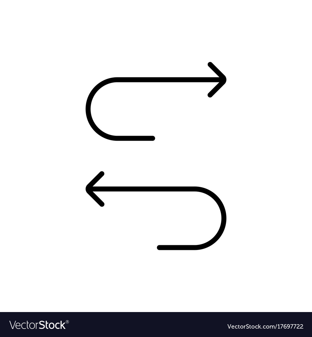 Undo Redo Line Icons