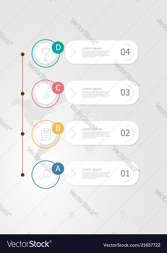 Vertical infographics 4 steps for business