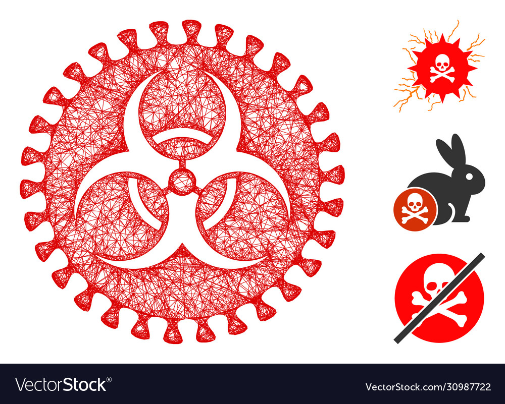 Virus Gefahr polygonalen Netz