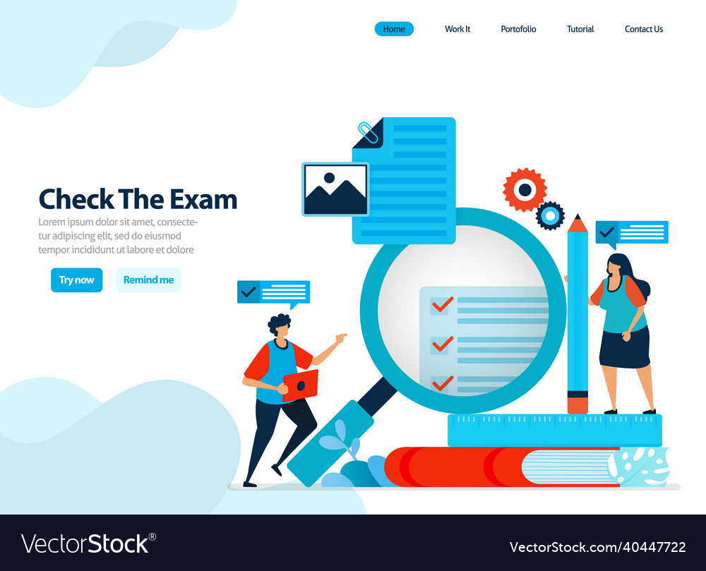 Website design of checking exams and surveys