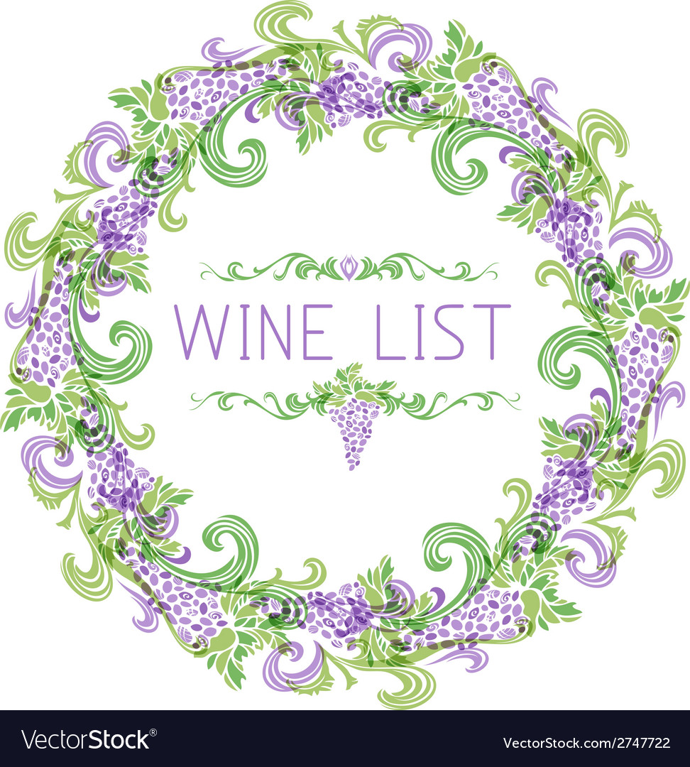 Wine list design