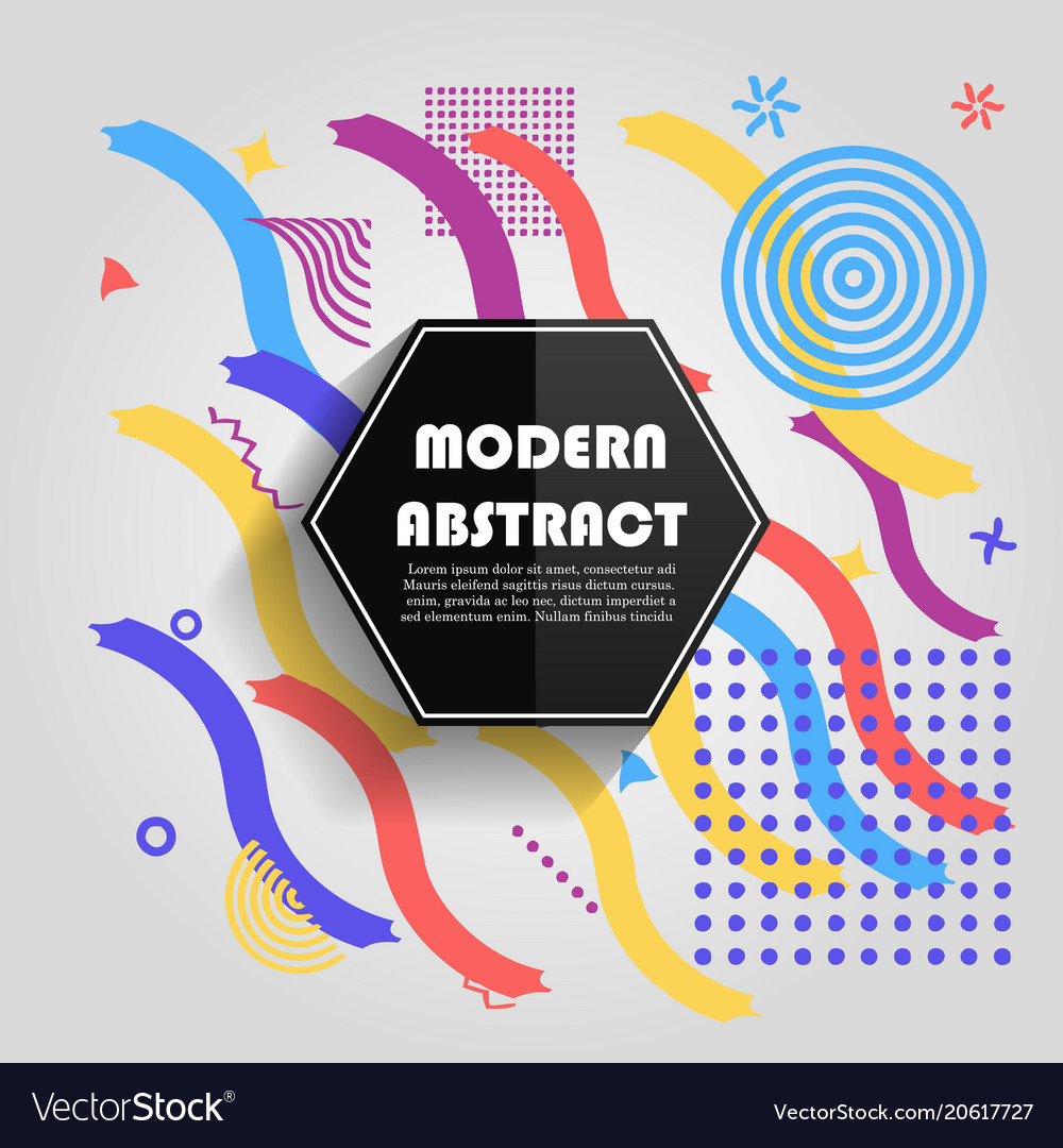 Abstract colorful geometric pattern design vector image Abstract colorful geometric pattern design