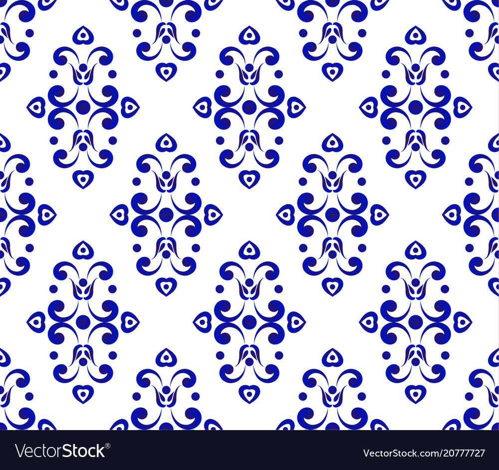 Abstract floral ornament backdrop damask style