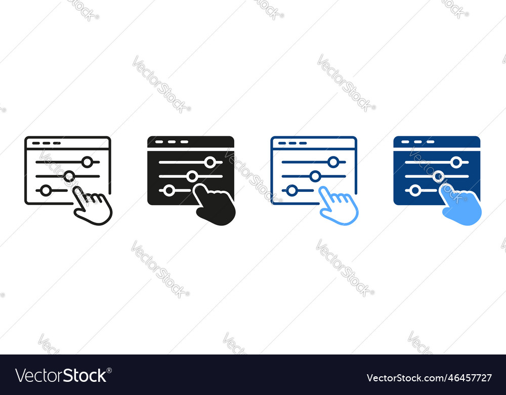 Control panel and pointer sign multimedia vector image Control panel and pointer sign multimedia