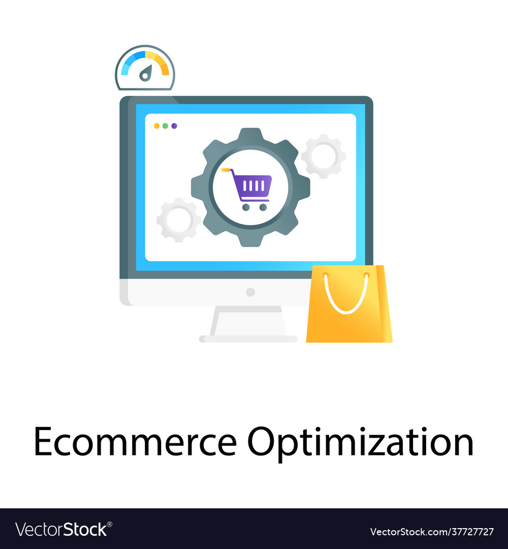 Ecommerce optimization Royalty Free Vector Image