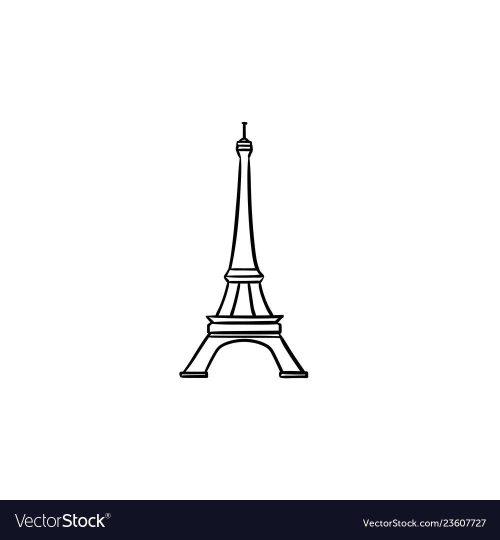 easy eiffel tower doodle