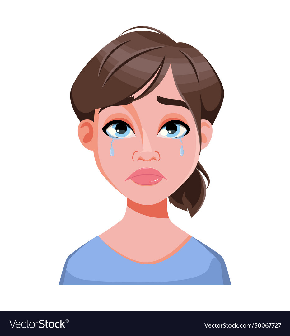 Face expression beautiful business woman Vector Image