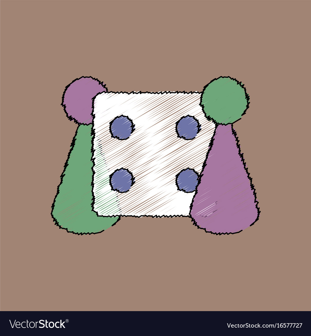 Flat shading style icon board game and dice