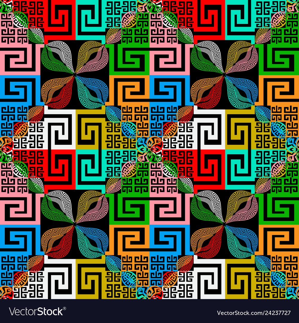 Geometrisch bunt greek nahtloses Muster