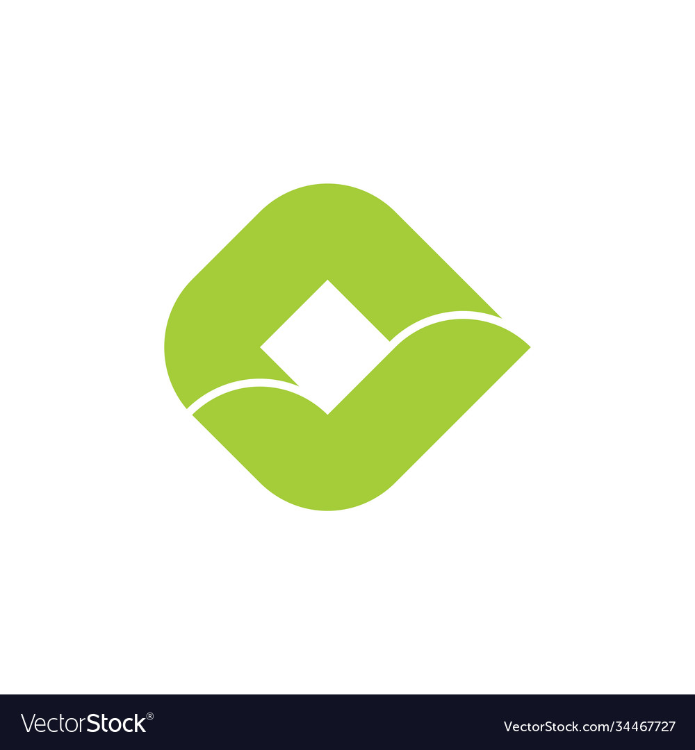 Green check mark square logo