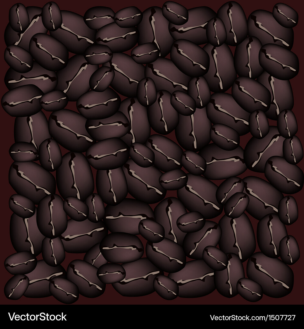 Roasted coffee beans background Royalty Free Vector Image