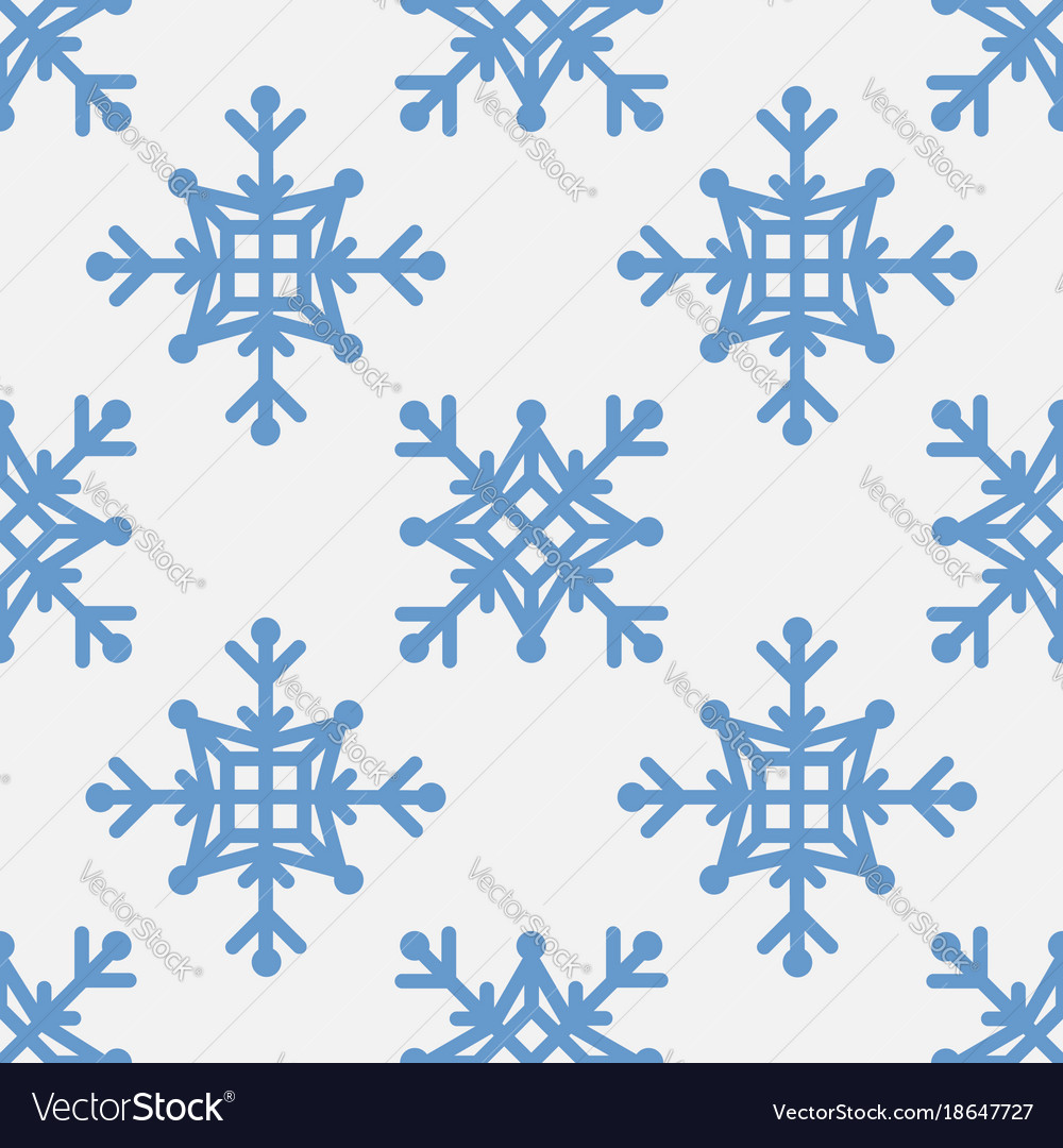 Seamless pattern of geometric snowflake square