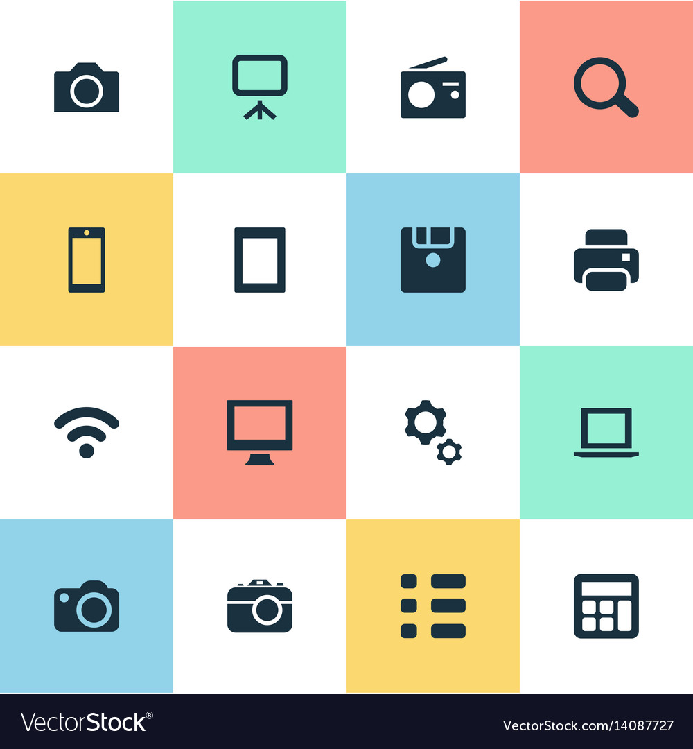 Set of simple gadget icons