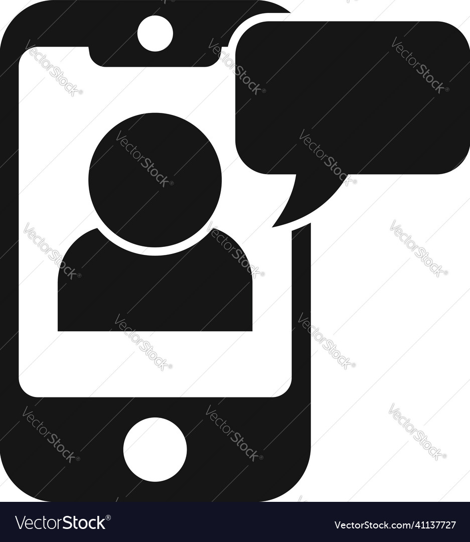 Smartphone mentor icon simple training Royalty Free Vector