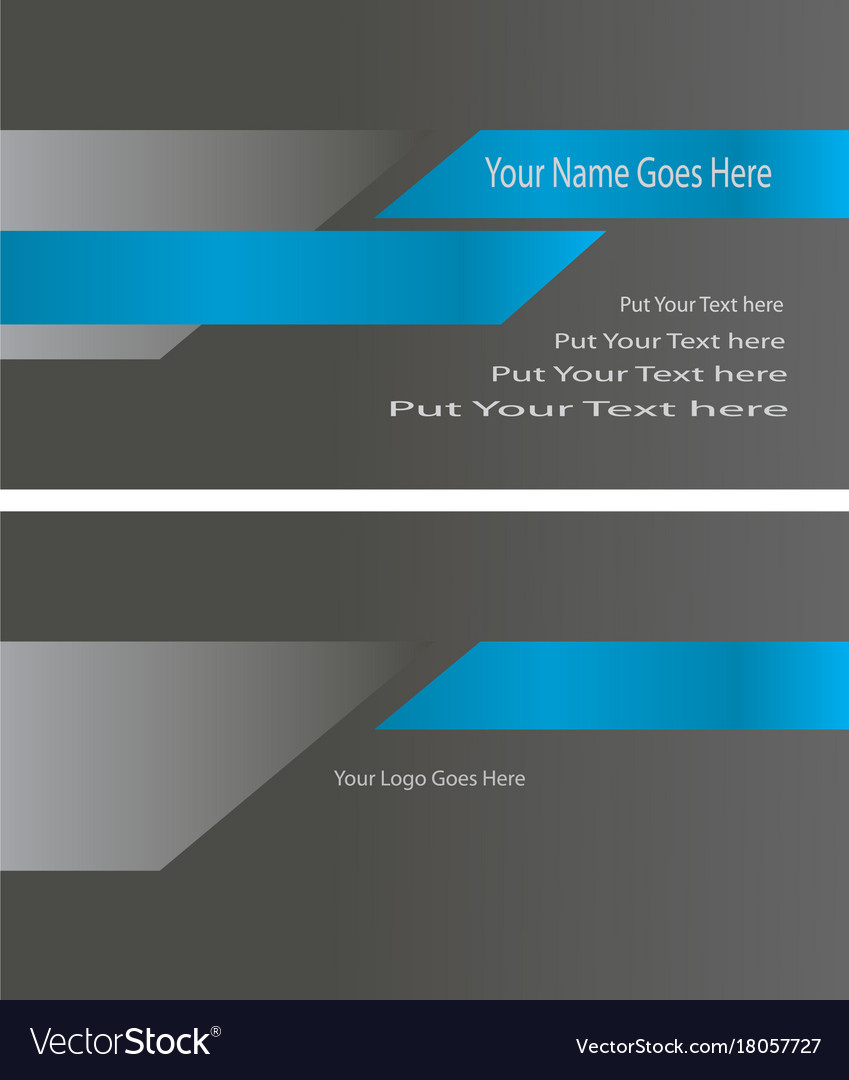 tech business card blue and black concept vector image tech business card