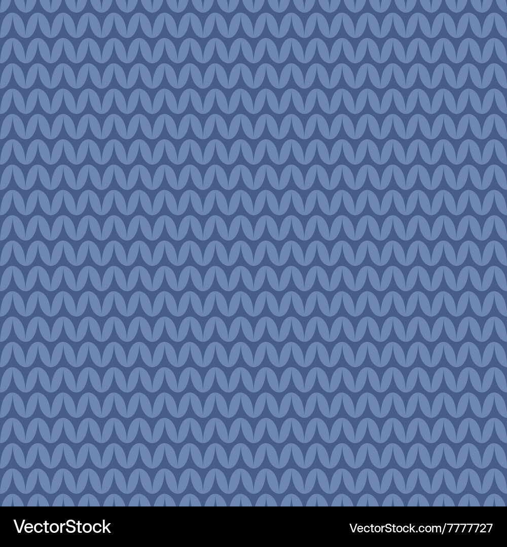 Tile blue knitting pattern or winter background Vector Image