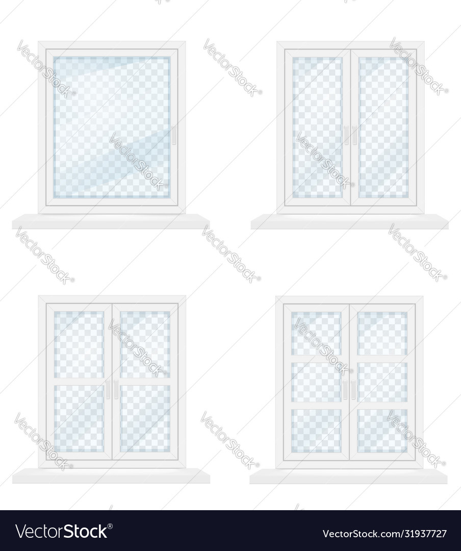 White Plastic Window with Sill
