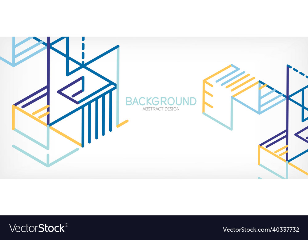 Abstract background color lines on white vector image Abstract background color lines on white