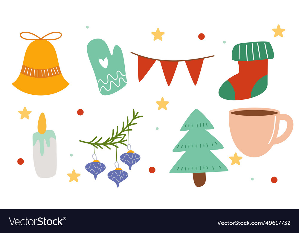 Christmas decorations element logo