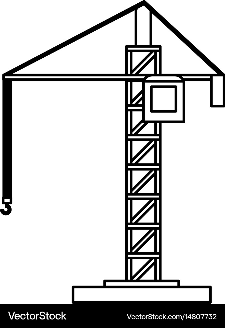 Construction crane icon image Royalty Free Vector Image