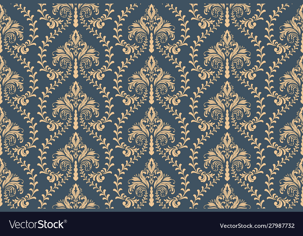 Damask seamless pattern element classical vector image Damask seamless pattern element classical